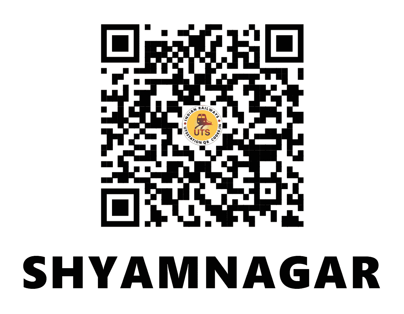 UTS QR Code for SHYAMNAGAR - SNR - ER (WEST BENGAL)